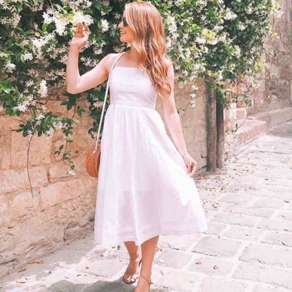 bp Dresses & Skirts - BP. Lace Trim Midi Dress ivory m